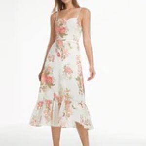 Commense Sweetheart Floral Garden Strap Maxi Dress